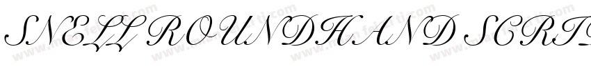 SNELL ROUNDHAND SCRIPT BOLD字体转换